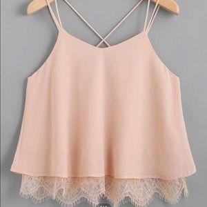 SHEIN | Criss Crock Back Top | Size: S | Color: Pink